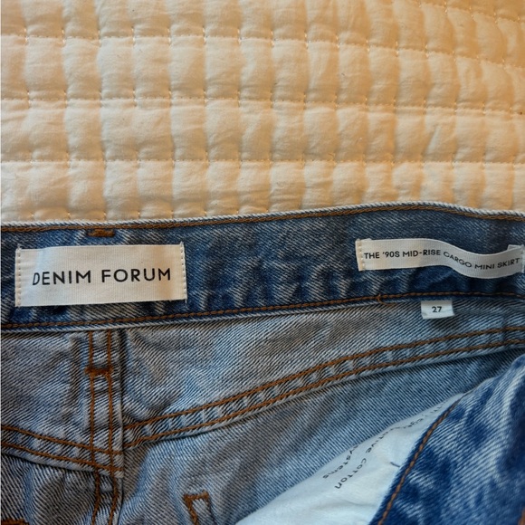 Denim Forum The ’90s Mid-Rise Cargo Mini Skirt – Size 27 - Picture 6 of 6